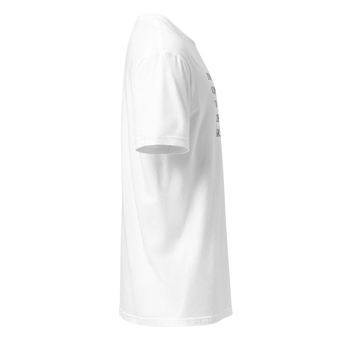 I'M COMING TO THE (fruity) FARM t-shirt in white, right side view